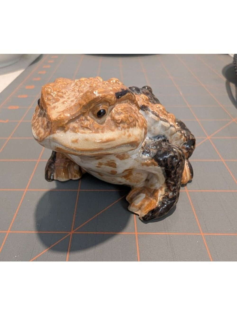 Japanese Vintage Hirado Style Ceramic Frog Toads Set of 3 Hand-Painted